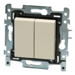 Bouton-poussoir double NO/NF Original crème Niko 100-65000