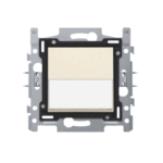 Bouton-poussoir simple NO + porte-étiquette Original crème Niko 100-60900