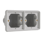 Boîte d'encastrement double horizontale IP55 Hydro gris Niko 700-75000