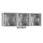 Boîtier triple horizontal 1x2 entrées M20 Hydro gris Niko 700-84902