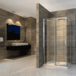 Cabine de douche – Porte Coulissante -Verre 8mm transparent - Profil Gloss Chrome