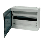 Coffret Vynckier apparent porte transparente Fix-O-Rail 150 - 18 modules -1 rangée