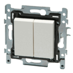 Interrupteur double unipolaire Original blanc Niko 101-61500