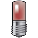 Lampe E10 avec LED rouge Niko 170-37003