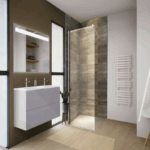 Paroi douche Italienne fixe verre transparent