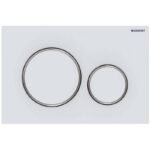 Plaque de commande Geberit sigma20 2 touches blanc-mat