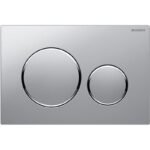 Plaque de commande Geberit sigma20 2 touches chrome-mat