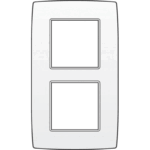 Plaque de recouvrement double vertical Original blanc Niko 101-76200