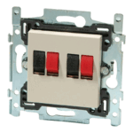 Prise audio double pour haut-parleurs Original crème Niko 100-69700