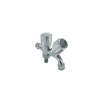 Schell robinet double service Comfort avec raccord  pour flexible  1/2'' chromé