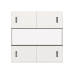 Set de finition bouton-poussoir 4NO 24V avec étiquette et Led Original blanc Niko 101-40350