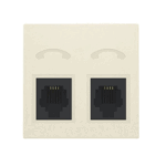 Set de finition prise téléphonique double RJ11 Original crème Niko 100-69031